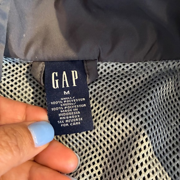 Gap Pullover Windbreaker Lightweight Gray Jacket Half Zip Mens Size M - Picture 3 of 5